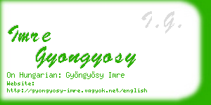 imre gyongyosy business card