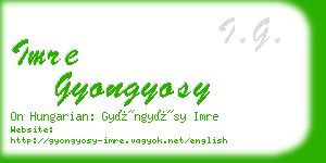 imre gyongyosy business card